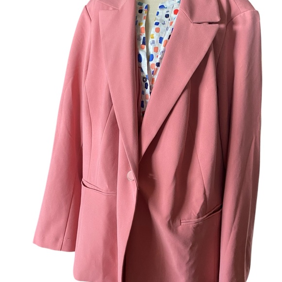 Women's Pinky mauve Blazer plus size 28 Lane Bryant workwear travel business EUC - Picture 4 of 11